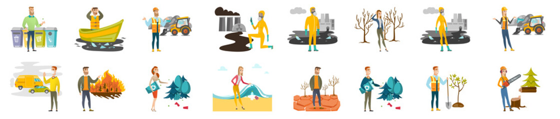 Ecological problems and natural disasters.