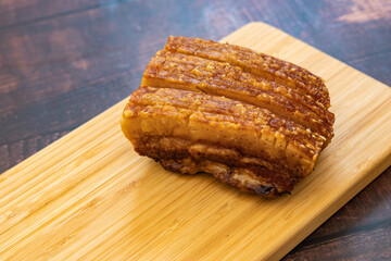 crispy pork belly yummy on table