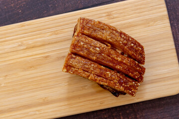 crispy pork belly yummy on table