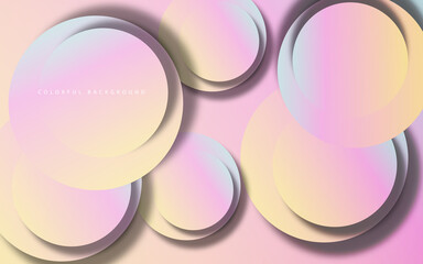Circle shape abstract beauty color background