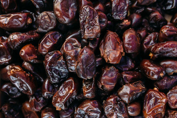 Lots of dried dates at the farmers' market