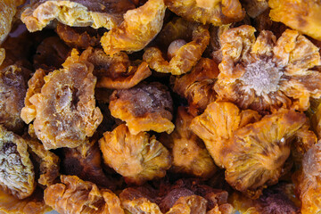 Lots of dried yellow figs at the farmers' market