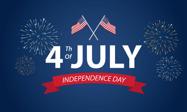 Happy Independence day, 4th July national holiday. Vector illustration background, web banner.
