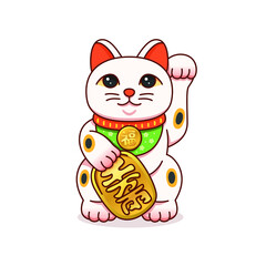 Japanese lucky cat vector