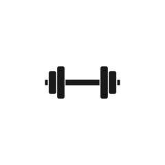 Dumbbell barbell illustration vector graphic suitable for gym and bodybuilding logo icon.