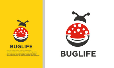 logo illustration vector graphic of bug