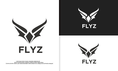 logo illustration vector graphic of hawk face combined with diamond. fit for jewelry companies, etc.