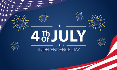 Happy Independence day, 4th July national holiday. Vector illustration background, web banner.