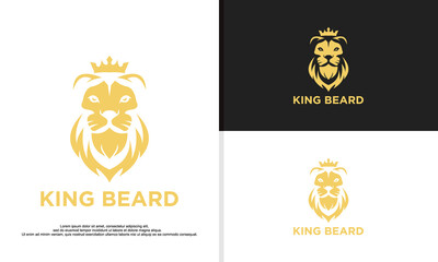 logo illustration vector graphic of lion king