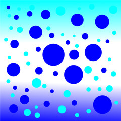 Vector gradient light blue to dark blue. There is a blue ball in the middle