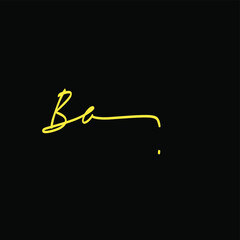 Logo vector of Ba initial handwriting