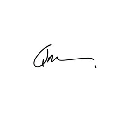 Logo vector of QM initial handwriting