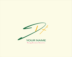 Logo vector of DX initial handwriting