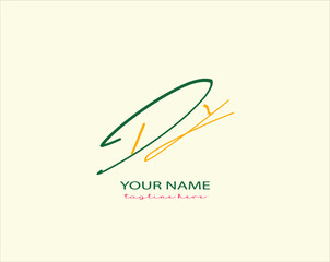 Logo vector of DY initial handwriting