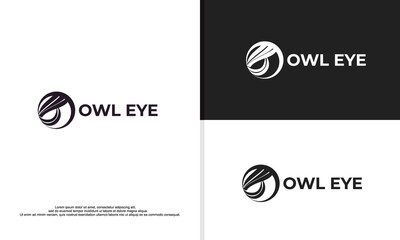 logo illustration vector graphic of owl eye
