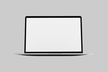 Realistic blank laptop pro illustration for mockup. 3D Render.