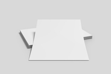 Realistic blank flyer illustration for mockup. 3D Render.