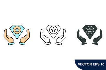 values icons  symbol vector elements for infographic web