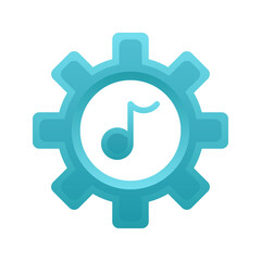 music gear logo gradient design template icon