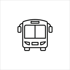 modern Bus, school bus, school transport icon on white background