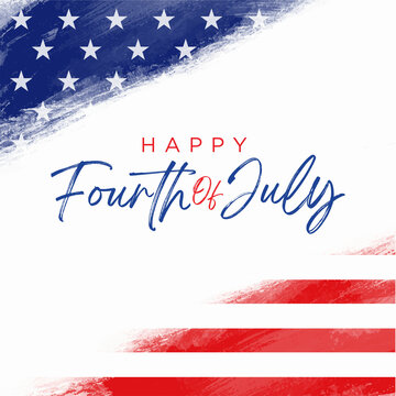Happy 4th Of July USA Independence Day Text Space Background. Stock Vector  | Adobe Stock