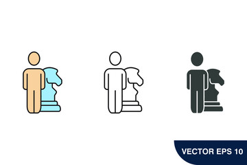 strategy icons  symbol vector elements for infographic web