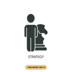 strategy icons  symbol vector elements for infographic web