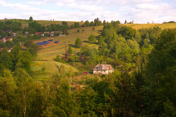 Fototapeta premium village in the mountains