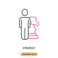 strategy icons  symbol vector elements for infographic web