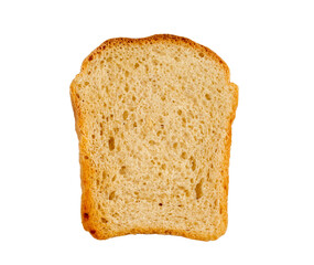 A slice of toast on a white background.