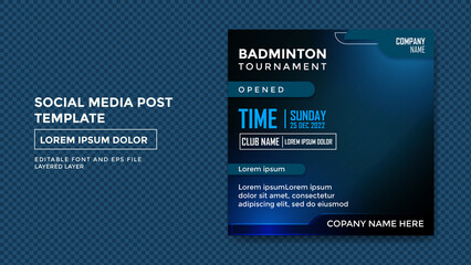 sports/championship/league/tournament theme social media post template