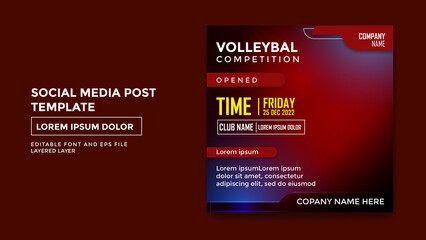 Fototapeta premium sports/championship/league/tournament theme social media post template