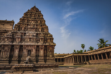 Shri Airavatesvara Temple is a Hindu temple located in Dharasuram, Kumbakonam, Tamil Nadu. It was built by Chola emperor Rajaraja-2. The temple dedicated to Shiva. It is a UNESCO World Heritage Site.	
