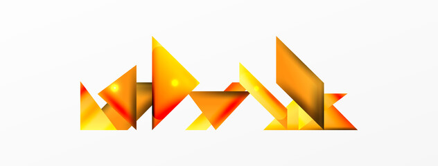 Dynamic 3d geometric abstract background. Triangles and other simple forms composition. Vector Illustration For Wallpaper, Banner, Background, Card, Book Illustration, landing page