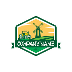 Naklejka premium farm logo , agriculture logo vector