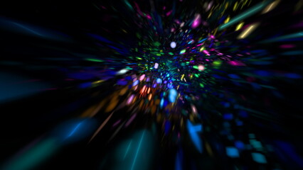 Fototapeta premium Big data transmission cloud computing, digital information database. High-speed mathematical calculations. Future technology, cyber security concept background. 3d render