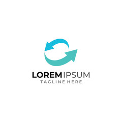 Logistics company vector logo, arrow icon logo, fast digital delivery logo. Using simple and easy logo vector editing.
