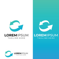 Logistics company vector logo, arrow icon logo, fast digital delivery logo. Using simple and easy logo vector editing.