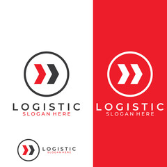 Logistics company vector logo, arrow icon logo, fast digital delivery logo. Using simple and easy logo vector editing.
