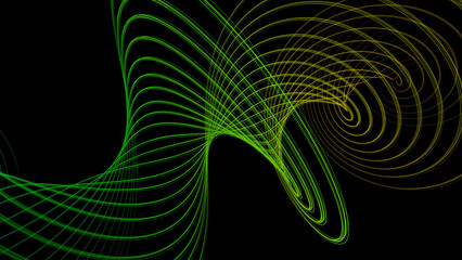abstract futuristic design. gradient abstract wave on black background