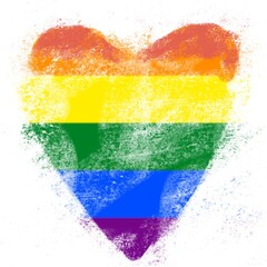 Gay pride colors Hand paintedvdesign