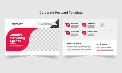 Modern & creative Corporate business postcard design template. 