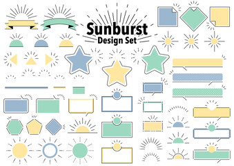 Sunburst Design Set サンバースト見出しフレームセット