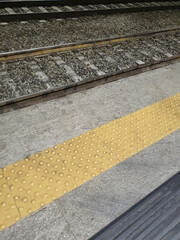 Fototapeta premium railway tracks and platform