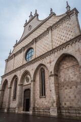 Fototapeta na wymiar Facade of Vicenza Cathedral, Veneto, Italy, Europe, World Heritage Site