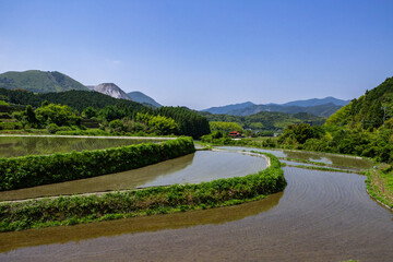 井手浦の棚田の風景　北九州市小倉南区