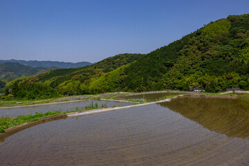 井手浦の棚田の風景　北九州市小倉南区
