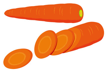 Carrots against white background
