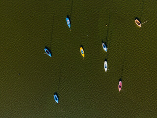 Lake view at Tychy and the surrounding nature landscape from Top
