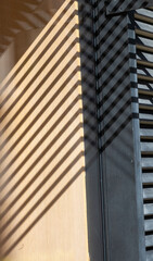 Tan Building Corner Profile with Shadows.